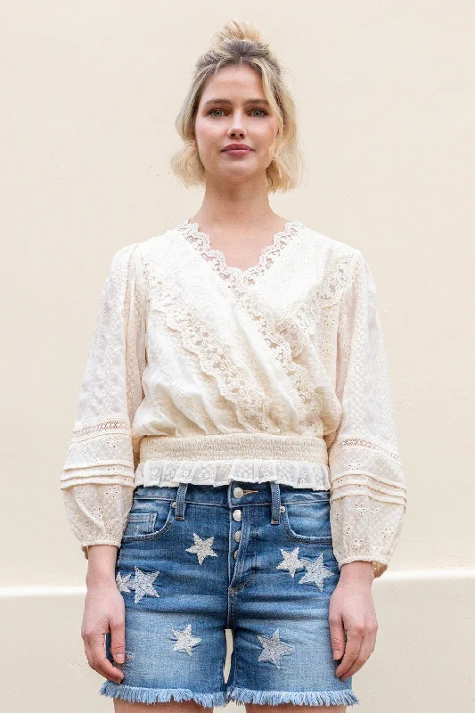Women's Surplice Crochet Top