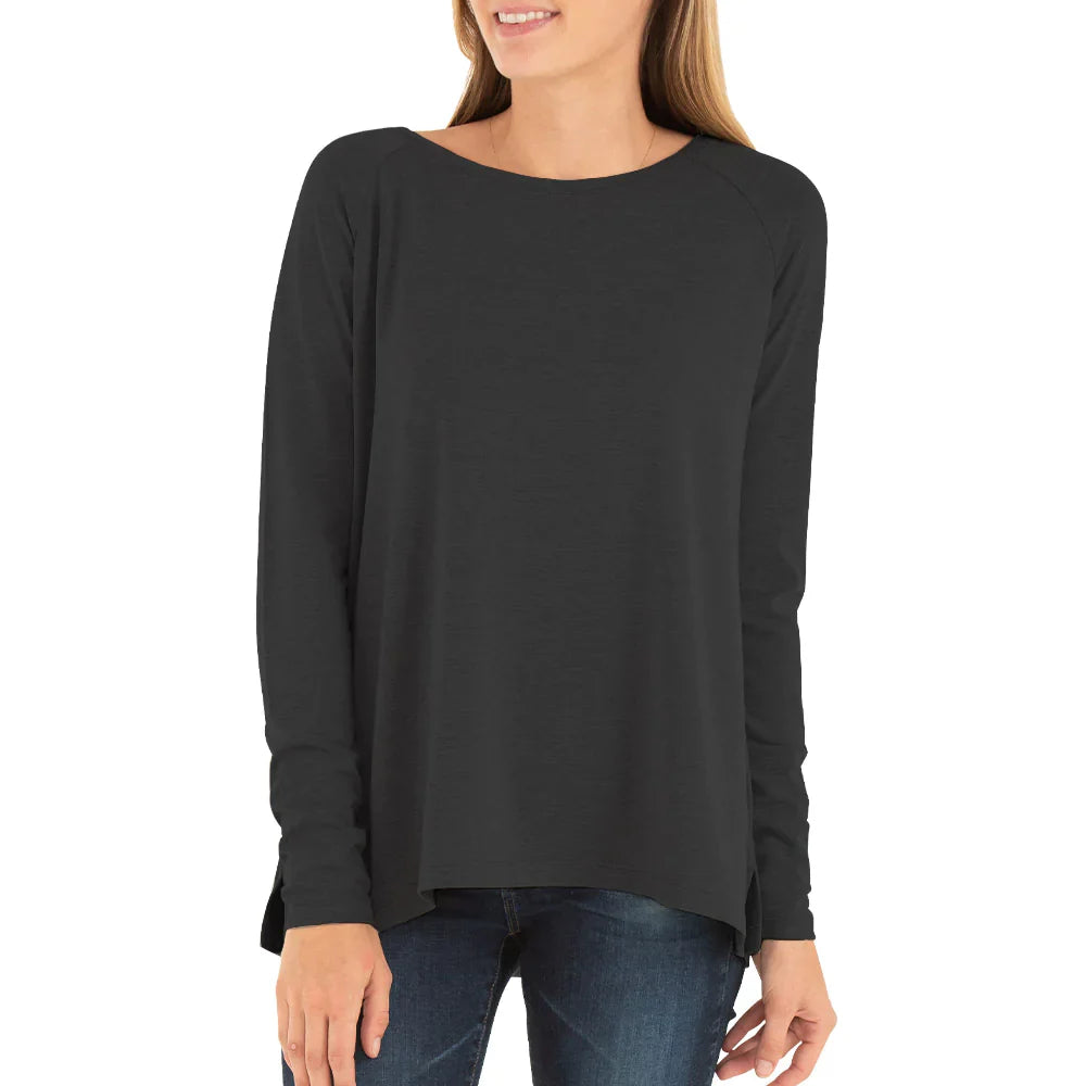 Women's Bamboo Everyday Flex Long-Sleeve - Heather Black